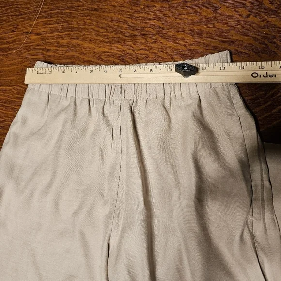 Zara Khaki Satin Cropped Trousers Women's Size Small NWT - Picture 4 of 12